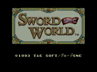 Sword World SFC title screen for Super Famicom